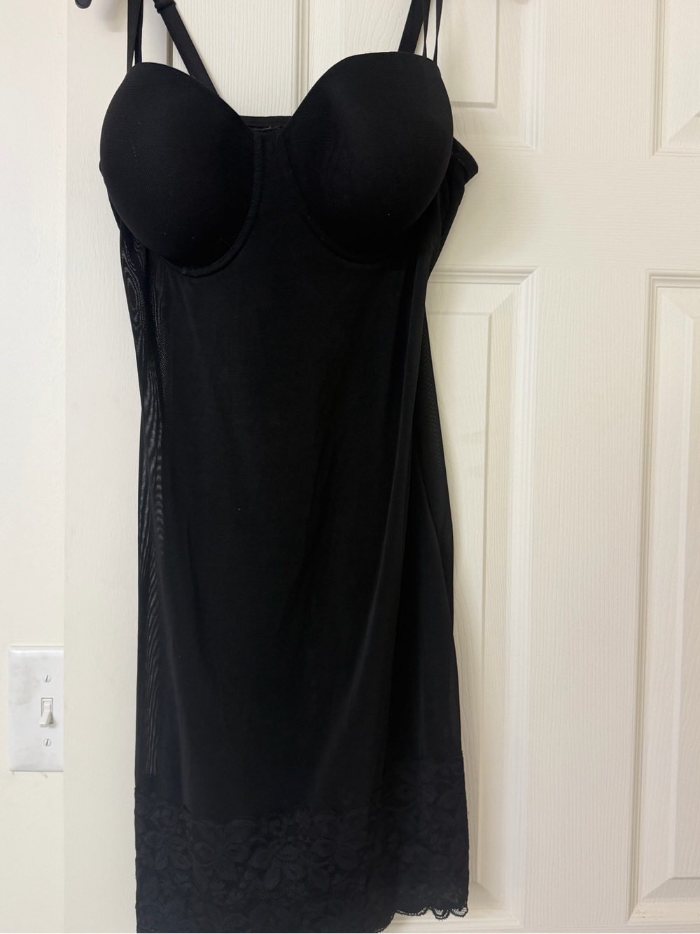 Black Slip Dress with Built-In Bra — Women’s Intimates